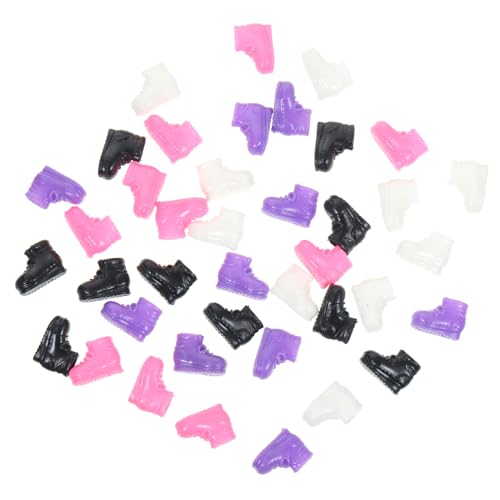 FRCOLOR 20 Stück Teiliges Puppenschuh Miniatur Doll Boots aus Robustem Kunststoff Bunte Flache Schuhe für Puppenhaus Deko Realistische Kleine Modelle als Puppenaccessoires und FRCOLOR 20 Stück Teiliges Puppenschuh Miniatur Doll Boots aus Robustem Kunststoff Bunte Flache Schuhe für Puppenhaus Deko Realistische Kleine Modelle als Puppenaccessoires und von FRCOLOR