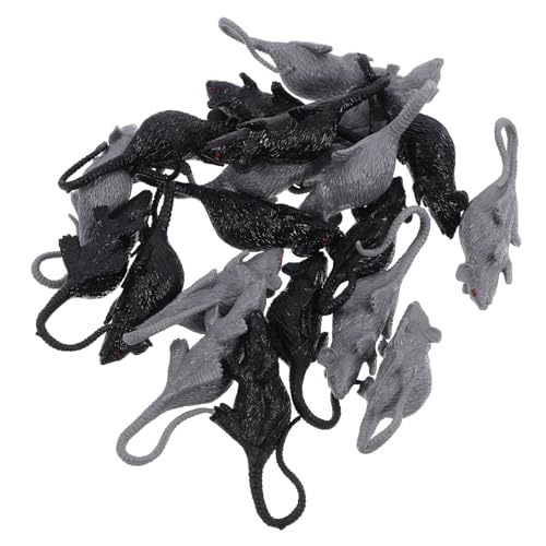 FRCOLOR 20 Stück Teiliges Realistische Ratten Modelle Gruselige Fake Mäuse Spielzeuge für Halloween Dekorationen Streich und Scherzartikel Schwarz und Langlebig und Detailreich FRCOLOR 20 Stück Teiliges Realistische Ratten Modelle Gruselige Fake Mäuse Spielzeuge für Halloween Dekorationen Streich und Scherzartikel Schwarz und Langlebig und Detailreich von FRCOLOR