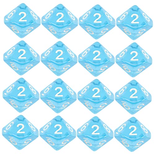 FRCOLOR 20 Stück Teiliges Transparentes Seitiges Zahlenwürfel Polyedrische Würfel für Mathe und Tischspiele Langlebige Glatte Oberfläche für Klassenzimmer und Spielrunden von FRCOLOR
