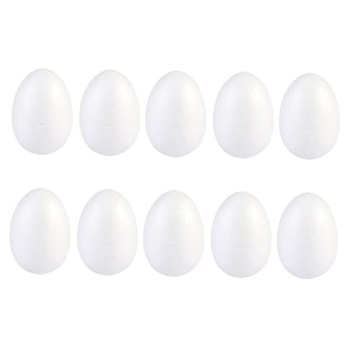 FRCOLOR 20 Stück Teiliges Weiße Styroporeier zum Basteln Stabile Schaumstoff Eier für Ostern DIY Dekoration Vielseitige Bastelidee für Familien für Osterfest und Kreative Projekte von FRCOLOR