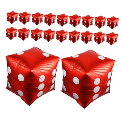 FRCOLOR 20 Stück Teiliges Würfel folienballon Quadratische Aluminiumfolie dekoration Wiederverwendbar Einfache Befüllung Spielnacht party deko für Herren geburtstage und Themenfeiern FRCOLOR 20 Stück Teiliges Würfel folienballon Quadratische Aluminiumfolie dekoration Wiederverwendbar Einfache Befüllung Spielnacht party deko für Herren geburtstage und Themenfeiern von FRCOLOR