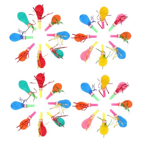 FRCOLOR 200 Stück Kinderluftballons mit Pfeife für Geburtstagsfeiern und Abschlussfeiern Lustige Laute Ballons für Festliche Anlässe und Partyspiele Set Bunten Farben von FRCOLOR