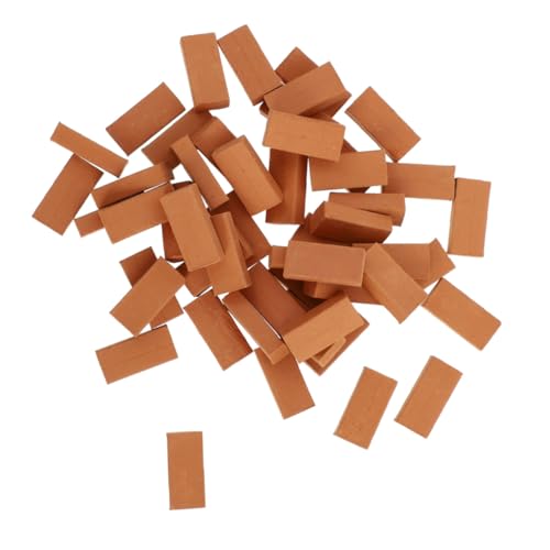 FRCOLOR 200 Stück Mini Ziegelsteine für DIY Sandkasten und Garten Simulationsziegel für Miniaturmodelle Kreative Puppenhaus Dekoration und Bastelprojekte von FRCOLOR