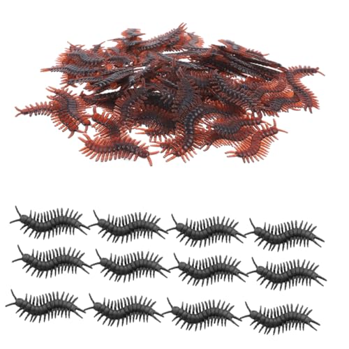 FRCOLOR 200 Stück Teiliges Realistische Nachbildung Hundertfüßer Detailgetreue Insektenmodelle für Halloween Deko Garten und Leichte Tragbare Scherzartikel von FRCOLOR