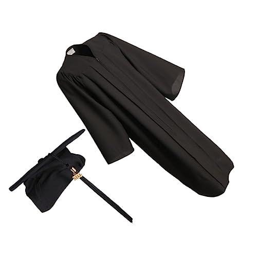FRCOLOR 2020 Doktor Und Kleid Kostüm Pfeifer Abschlusskappe Und Kleid Richter Quaste Kleider Grad Party-outfits Erwachsene Kindergartenabschluss Schwarzes Gewand Abschlusshüte Lang Black FRCOLOR 2020 Doktor Und Kleid Kostüm Pfeifer Abschlusskappe Und Kleid Richter Quaste Kleider Grad Party-outfits Erwachsene Kindergartenabschluss Schwarzes Gewand Abschlusshüte Lang Black von FRCOLOR