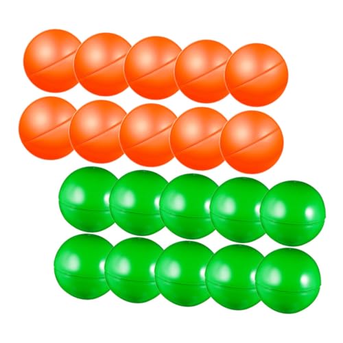 FRCOLOR 20Stücke Lotteriebälle zum Öffnen Hohlkugeln für Partyspiele Kleine Bingo Kugeln für Unterhaltung und Interaktive Veranstaltungen Orange und Grün von FRCOLOR