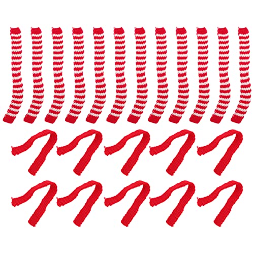 FRCOLOR 20Stücke Miniatur Wollschals für Puppen Spielzeugdekorationen Rot Weiß und Grün Rot für Partys und FRCOLOR 20Stücke Miniatur Wollschals für Puppen Spielzeugdekorationen Rot Weiß und Grün Rot für Partys und von FRCOLOR