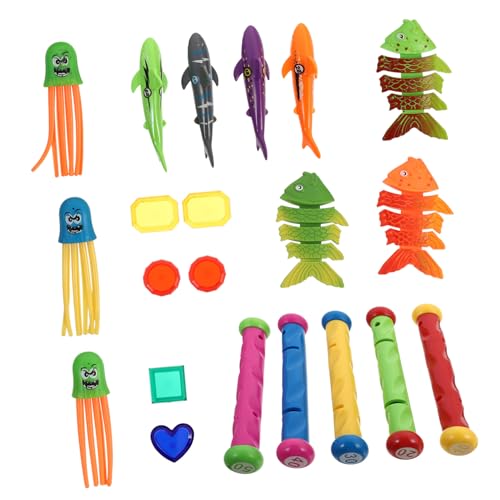 FRCOLOR 21 Stück Teiliges Tauchspielzeug für Gewichtete Unterwasser Spielsteine und Figuren Fördert Tauchen und Schwimmfähigkeiten Sicher Abgerundete Kanten für Pool und Schwimmbadspaß FRCOLOR 21 Stück Teiliges Tauchspielzeug für Gewichtete Unterwasser Spielsteine und Figuren Fördert Tauchen und Schwimmfähigkeiten Sicher Abgerundete Kanten für Pool und Schwimmbadspaß von FRCOLOR