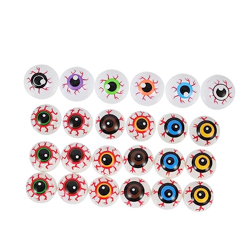 FRCOLOR 24 Stück Kunststoff Fake Augen Gruselige Halloween Augäpfel für Partydekorationen und Scherzartikel für Horrorthemen und Halloween Feiern von FRCOLOR