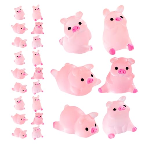 FRCOLOR 24 Stück Luminous Miniatur Schweine Figuren DIY Nachtlicht Dekoration für Garten Aquarium Puppenhaus Kreative Tischgestaltung Rosa für Mikro Landschaften und Abendliche FRCOLOR 24 Stück Luminous Miniatur Schweine Figuren DIY Nachtlicht Dekoration für Garten Aquarium Puppenhaus Kreative Tischgestaltung Rosa für Mikro Landschaften und Abendliche von FRCOLOR