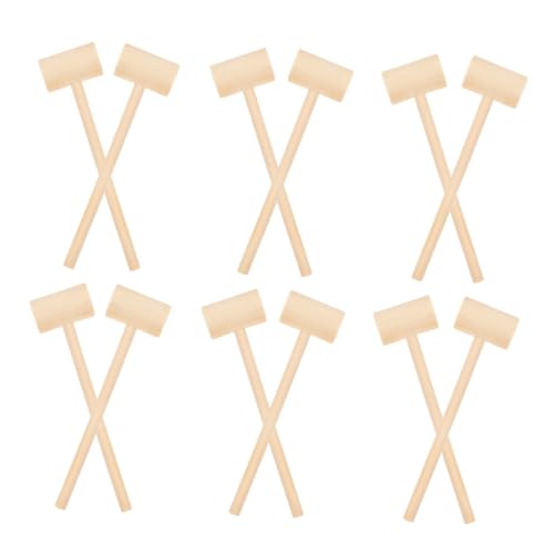 FRCOLOR 24 Stück Mini Holzhammer mit Ergonomische Kinderfreundliche Holzmallets für Bastelarbeiten und Schokoladenbrechspiele Perfektes für Kreative FRCOLOR 24 Stück Mini Holzhammer mit Ergonomische Kinderfreundliche Holzmallets für Bastelarbeiten und Schokoladenbrechspiele Perfektes für Kreative von FRCOLOR
