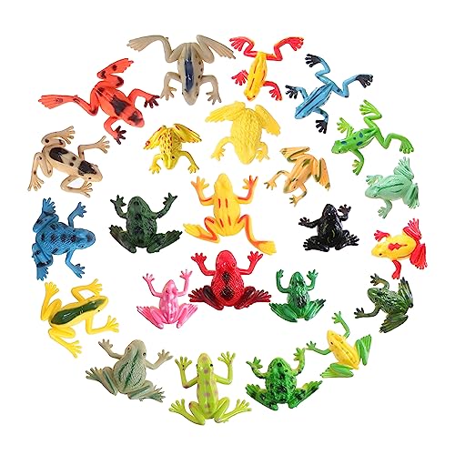 FRCOLOR 24 Stück Froschspielzeug für Kinder Miniatur Froschfiguren aus PVC Realistische Froschmodelle für Aquarien und Gartendekoration für Lernspiele und Partys FRCOLOR 24 Stück Froschspielzeug für Kinder Miniatur Froschfiguren aus PVC Realistische Froschmodelle für Aquarien und Gartendekoration für Lernspiele und Partys von FRCOLOR