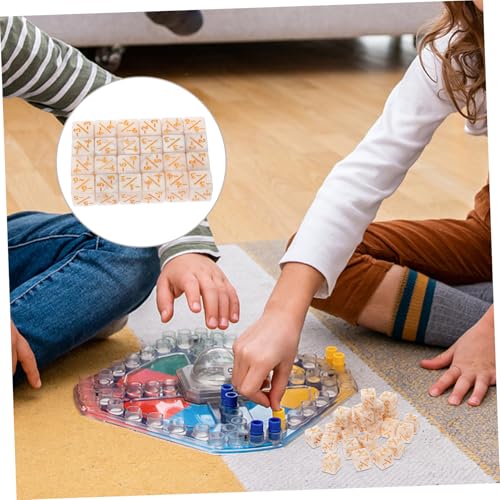 FRCOLOR 24 Stück Teiliges Acryl Würfelzähler Token Mehrseitige Spielwürfel für Kartenspiele und Lernspiele Förderndes für Geeignet für Jungen und Mädchen Vielseitiges Gaming Zubehör von FRCOLOR