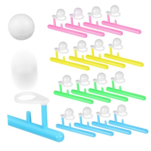 FRCOLOR 24 Stück Teiliges Balance Blasball Spiel Motorische durch Schwebende Bälle Familienfreundliches Partyspiel für Drinnen und Draußen Montessori für Erwachsene von FRCOLOR