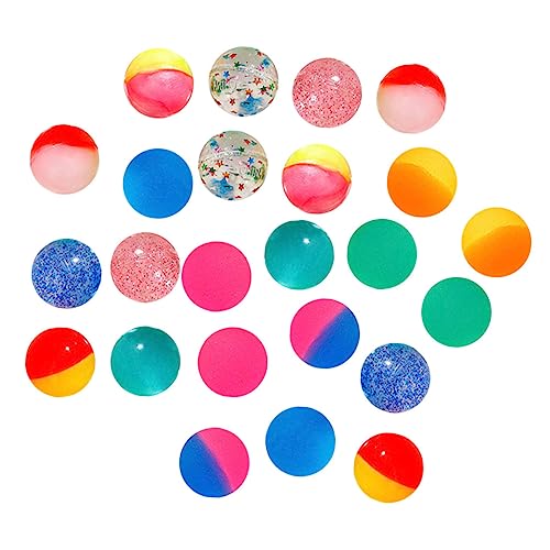 FRCOLOR 24 Stück Teiliges Bunte Elastische Bouncing Balls Stressreduzierende Spielbälle mit Hoher Leichte Dekorative Hüpfbälle für Kinderparty und Outdoor Spielspaß von FRCOLOR