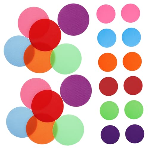 FRCOLOR 24 Stück Teiliges Bunte Teppich punktmarker mit Befestigung für Kindergarten Spiel Lernteppich Markierung rutschfest für Motorische und Kognitive FRCOLOR 24 Stück Teiliges Bunte Teppich punktmarker mit Befestigung für Kindergarten Spiel Lernteppich Markierung rutschfest für Motorische und Kognitive von FRCOLOR