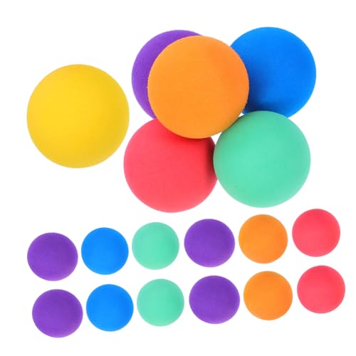 FRCOLOR 24 Stück Teiliges Eva Schaumstoffbälle Weiche Mini Stressbälle für Bunte Schwammbälle zum Greifen und Fördert Motorik und Stressabbau Indoor und Partygeschenk von FRCOLOR
