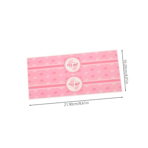 FRCOLOR 24 Stück Teiliges Flaschenetiketten Selbstklebend Wasserfest Farbenfrohe Geschlechtsverkündung Aufkleber mit Fußabdruck Design Shower Dekoration für Mädchen Party von FRCOLOR