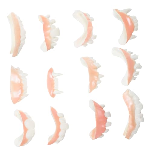 FRCOLOR 24 Stück Teiliges Halloween Fake Zähne Lustige Zombie Zähne für Kostümparty und Halloween Dekoration Pranking Toys für Schaurige Verkleidungen von FRCOLOR