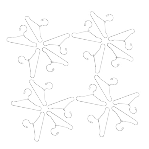 FRCOLOR 24 Stück Teiliges Kleine Mini Kleiderbügel aus Robustem Puppenkleiderbügel für Puppenhaus und Miniaturkleidung Silberfarbene Aufbewahrung für Puppenkleidung und Haustier Outfits FRCOLOR 24 Stück Teiliges Kleine Mini Kleiderbügel aus Robustem Puppenkleiderbügel für Puppenhaus und Miniaturkleidung Silberfarbene Aufbewahrung für Puppenkleidung und Haustier Outfits von FRCOLOR