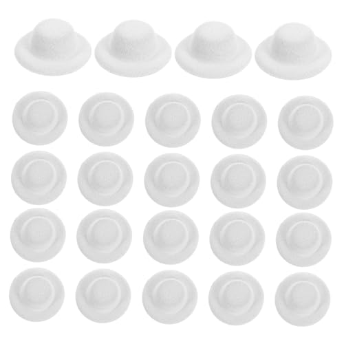 FRCOLOR 24 Stück Teiliges Mini Filz Top Hat Kleine Filzhüte für Bastelprojekte Puppenzubehör Partydekorationen Vielseitig Einsetzbare Miniatur Hüte für Weihnachten Geburtstage und von FRCOLOR
