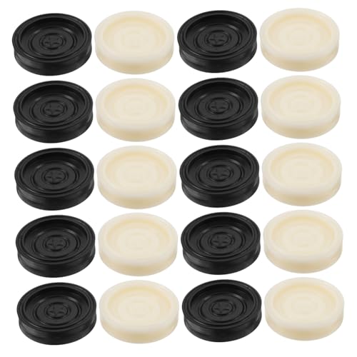 FRCOLOR 24 Stück Teiliges Plastik Dame Spielsteine Runde Schachfiguren für Brettspielzubehör Tragbar und Langlebig für Unterwegs Schwarz Weiße Chips für Endlosen Spielspaß FRCOLOR 24 Stück Teiliges Plastik Dame Spielsteine Runde Schachfiguren für Brettspielzubehör Tragbar und Langlebig für Unterwegs Schwarz Weiße Chips für Endlosen Spielspaß von FRCOLOR