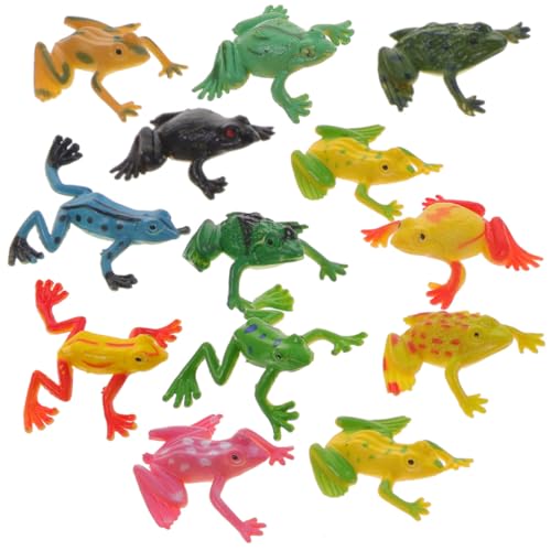 FRCOLOR 24 Stück Teiliges Realistische Froschfiguren aus Robustem Material Detailgetreu Gestaltete Miniatur Frosch Dekorationen für Kinderpartys Lernspielzeug und Fantasievolles zu Hause von FRCOLOR