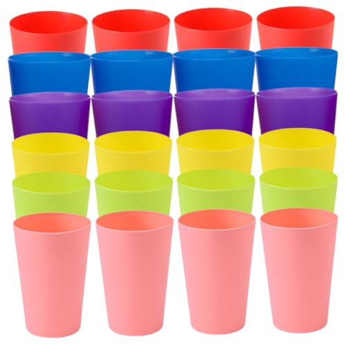 FRCOLOR 24 Stück Teiliges Stapelbecher Bunte Kinderbecher Spielerisches und Konzentrationstraining Interaktives Geschicklichkeitsspiel für Reisen Geburtstag von FRCOLOR