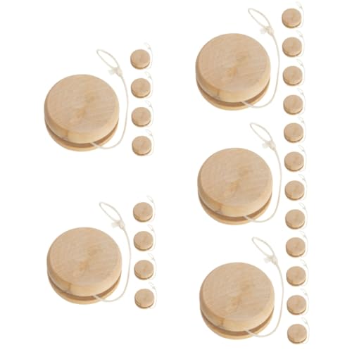 FRCOLOR 25 Stck. Teiliges Holz Yo Yo Strapazierfähiger Outdoor Spielball für Jungen und Mädchen Unisex Einfaches Design als und Parkspielzeug von FRCOLOR
