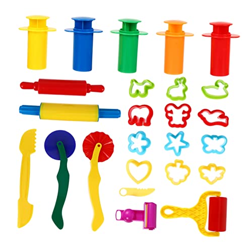 FRCOLOR 25 Stück Teiliges Knete Werkzeugset für Buntes DIY für Kreative Bastelstunden für Kleinkinder und Vorschulkinder Fördert Geschicklichkeit und Koordination von FRCOLOR