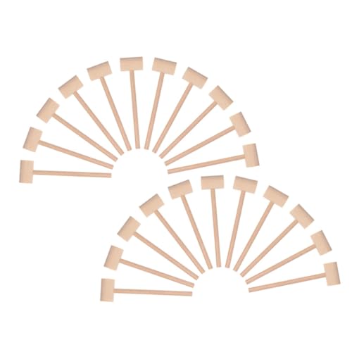 FRCOLOR 25 Stück Teiliges Mini Holzhammer Holzmallets für Basteln und Krabbenhummer Sicher Natürlicher Pädagogisch Vielseitig für Party Lernspiele von FRCOLOR