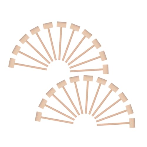 FRCOLOR 25stücke Kleine Holzhämmer Für Junge Mädchen Minihämmer Aus Holz Zum Basteln Und Spielen Holzhammer-werkzeugspielzeug Für Kleinkinder Kinderhämmer Für Schalenknacken Und von FRCOLOR