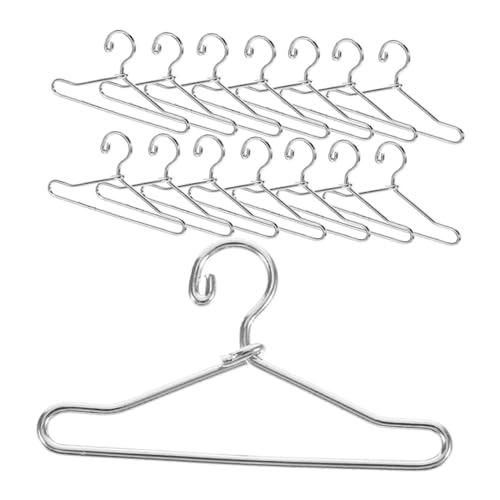 FRCOLOR 25 Stück Teiliges Miniatur Puppenkleiderbügel aus Robustem Metall Kleine Kleiderbügel für Puppenhaus Sammlerstücke Silberfarbene Mini Hänger für Puppenkleidung für Sammler FRCOLOR 25 Stück Teiliges Miniatur Puppenkleiderbügel aus Robustem Metall Kleine Kleiderbügel für Puppenhaus Sammlerstücke Silberfarbene Mini Hänger für Puppenkleidung für Sammler von FRCOLOR
