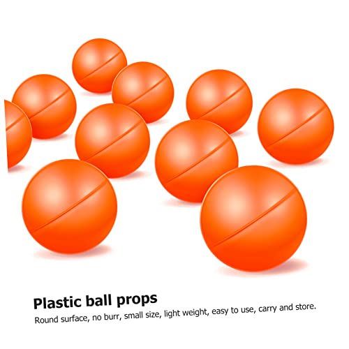 FRCOLOR 25 Teiliges Orangefarbene Plastik Lottokugeln Robuste Glatte Tombola Hohlkugeln ohne Zahlen Wiederverwendbare Spielkugeln für Party Gewinnspiele und Gruppenveranstaltungen von FRCOLOR