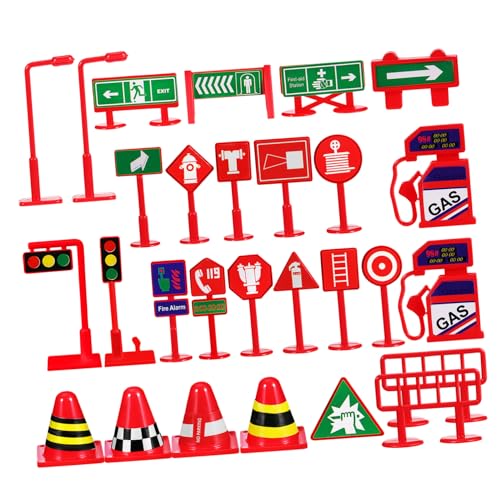 FRCOLOR 28 Stück Mini Verkehrszeichen Set Teiliges mit Verkehrssignalen und Pylonen für Lehrreiche Straßenverkehrszeichen für Drinnen und Draußen Sicher und Langlebig FRCOLOR 28 Stück Mini Verkehrszeichen Set Teiliges mit Verkehrssignalen und Pylonen für Lehrreiche Straßenverkehrszeichen für Drinnen und Draußen Sicher und Langlebig von FRCOLOR