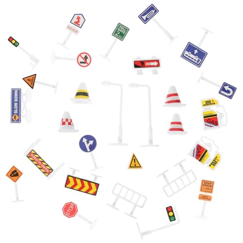 FRCOLOR 28 Stück Teiliges Verkehrsschilder Set für Realistische Straßenschilder und Verkehrshindernisse für Vorschulkinder für Lernspiele und Themenpartys FRCOLOR 28 Stück Teiliges Verkehrsschilder Set für Realistische Straßenschilder und Verkehrshindernisse für Vorschulkinder für Lernspiele und Themenpartys von FRCOLOR