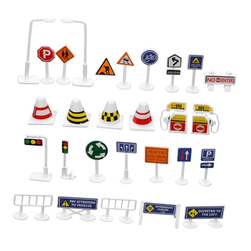 FRCOLOR 28 Stück Verkehrsschilder Set Teiliges DIY Verkehrsschild für Realistische Straßenzeichen zur Verkehrserziehung für Junge Mädchen FRCOLOR 28 Stück Verkehrsschilder Set Teiliges DIY Verkehrsschild für Realistische Straßenzeichen zur Verkehrserziehung für Junge Mädchen von FRCOLOR