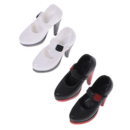FRCOLOR 2Paare Miniatur High Heels für Puppen Puppenschuhe mit Schwarzem und Boden für Mädchen und Puppenverkleidungen für Kreative Spielideen und Dekoration FRCOLOR 2Paare Miniatur High Heels für Puppen Puppenschuhe mit Schwarzem und Boden für Mädchen und Puppenverkleidungen für Kreative Spielideen und Dekoration von FRCOLOR