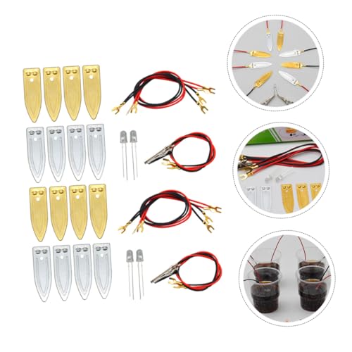 FRCOLOR 2Sätze DIY Obstbatterie Experimentiermaterialien Pin Elektroden aus Kupfer und für Spannende Wissenschaftliche Experimente mit Früchten für Lehrzwecke von FRCOLOR