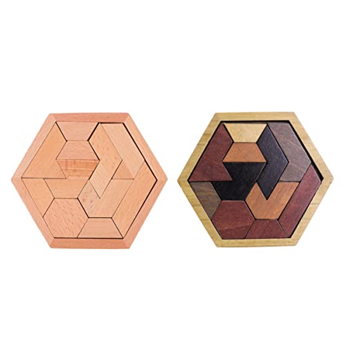 FRCOLOR 2Sätze Holz Hexagon Puzzle Pädagogisches Montessori Spiel für Denkfähigkeit und Hand Augen Koordination FRCOLOR 2Sätze Holz Hexagon Puzzle Pädagogisches Montessori Spiel für Denkfähigkeit und Hand Augen Koordination von FRCOLOR