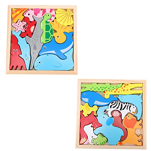 FRCOLOR 2Sätze Holzpuzzle Teiliges Stapelspiel mit Tiermotiven für Fördert Kreativität und Hand Auge Koordination aus Sicherem Dickem Holz für Lernspiele FRCOLOR 2Sätze Holzpuzzle Teiliges Stapelspiel mit Tiermotiven für Fördert Kreativität und Hand Auge Koordination aus Sicherem Dickem Holz für Lernspiele von FRCOLOR