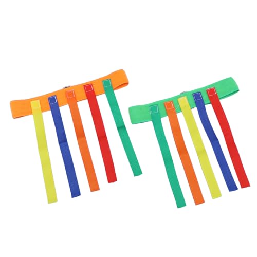FRCOLOR Pull Tail Game Kinderjagd Spielgürtel für Outdoor Aktivitäten 2 Stück Leichtes Design Training Spielzeug Requisiten Teamwork Spielzeug von FRCOLOR