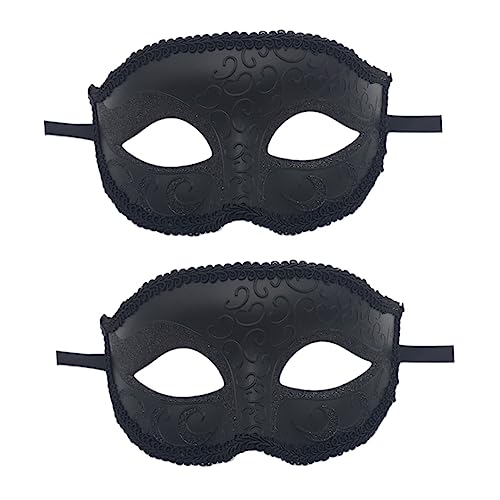 FRCOLOR Halloween-Maske 2St Maske Hochzeit Kostüme schwarzes Kostüm Kostüm-Party Kleider kleidung Halloween Augenbinde Venedig bilden Männer und Frauen Halloweenkostüm von FRCOLOR