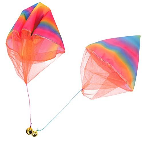 FRCOLOR 2Stücke Fallschirmspielzeug für Handwurffliegerspielzeug für Draußen und Regenbogen Fallschirme für Spiele und Familienaktivitäten FRCOLOR 2Stücke Fallschirmspielzeug für Handwurffliegerspielzeug für Draußen und Regenbogen Fallschirme für Spiele und Familienaktivitäten von FRCOLOR