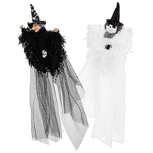 FRCOLOR 2Stücke Halloween Stoffgeister Hängende Deko Requisiten Für Halloween Feiern Gruselige Ornamente Für Outdoor Dekorationen Für Halloween Partydekorationen Festliche von FRCOLOR