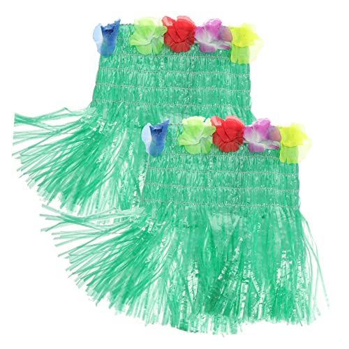 FRCOLOR 2Stücke Hula Kostüm Brustzubehör Für Erwachsene Grüne Graskleidung Für Hawaiianische Luau Partys Tropische Dekoration Für Strandfeiern von FRCOLOR