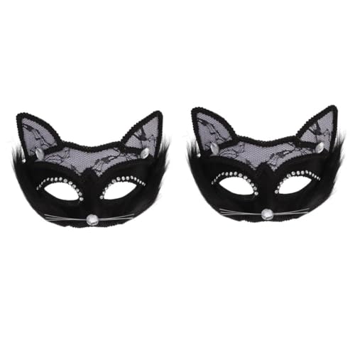 FRCOLOR 2Stücke Katzenmasken für Tanzpartys Maskerade Masken für Halloween Karneval Cosplay für Kreative Gestaltung Unvergessliche Events FRCOLOR 2Stücke Katzenmasken für Tanzpartys Maskerade Masken für Halloween Karneval Cosplay für Kreative Gestaltung Unvergessliche Events von FRCOLOR