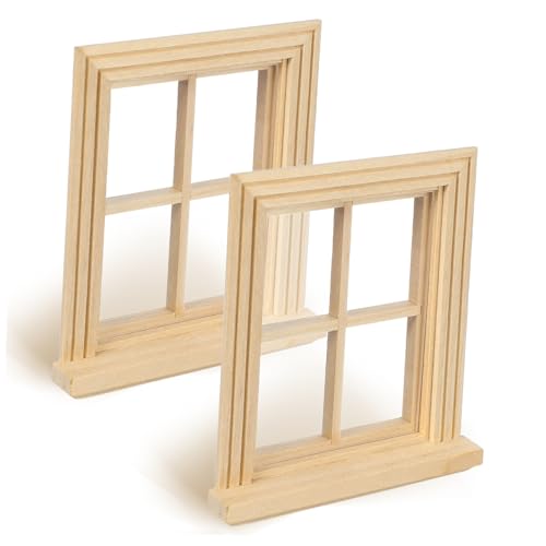 FRCOLOR 2Stücke Miniatur Fensterrahmen Modelle Puppenhaus Zubehör für DIY Miniaturmöbel und Dekoration für Miniaturlandschaften FRCOLOR 2Stücke Miniatur Fensterrahmen Modelle Puppenhaus Zubehör für DIY Miniaturmöbel und Dekoration für Miniaturlandschaften von FRCOLOR