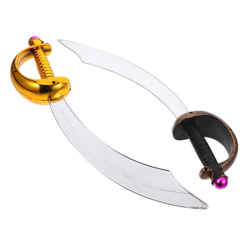 FRCOLOR 2Stücke Piratenschwert Für Halloween Mottopartys Gebogene Piratenmesser Für Jungen Zubehör Für Anziehspiele FRCOLOR 2Stücke Piratenschwert Für Halloween Mottopartys Gebogene Piratenmesser Für Jungen Zubehör Für Anziehspiele von FRCOLOR