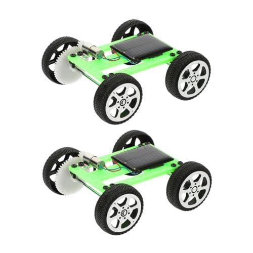 FRCOLOR 2Stücke Solar Auto Bausatz für DIY Stem Wissenschaftsprojekte Technische Experimente für Innen und Außenaktivitäten Fördert Kreativität und Wissenschaftliche von FRCOLOR